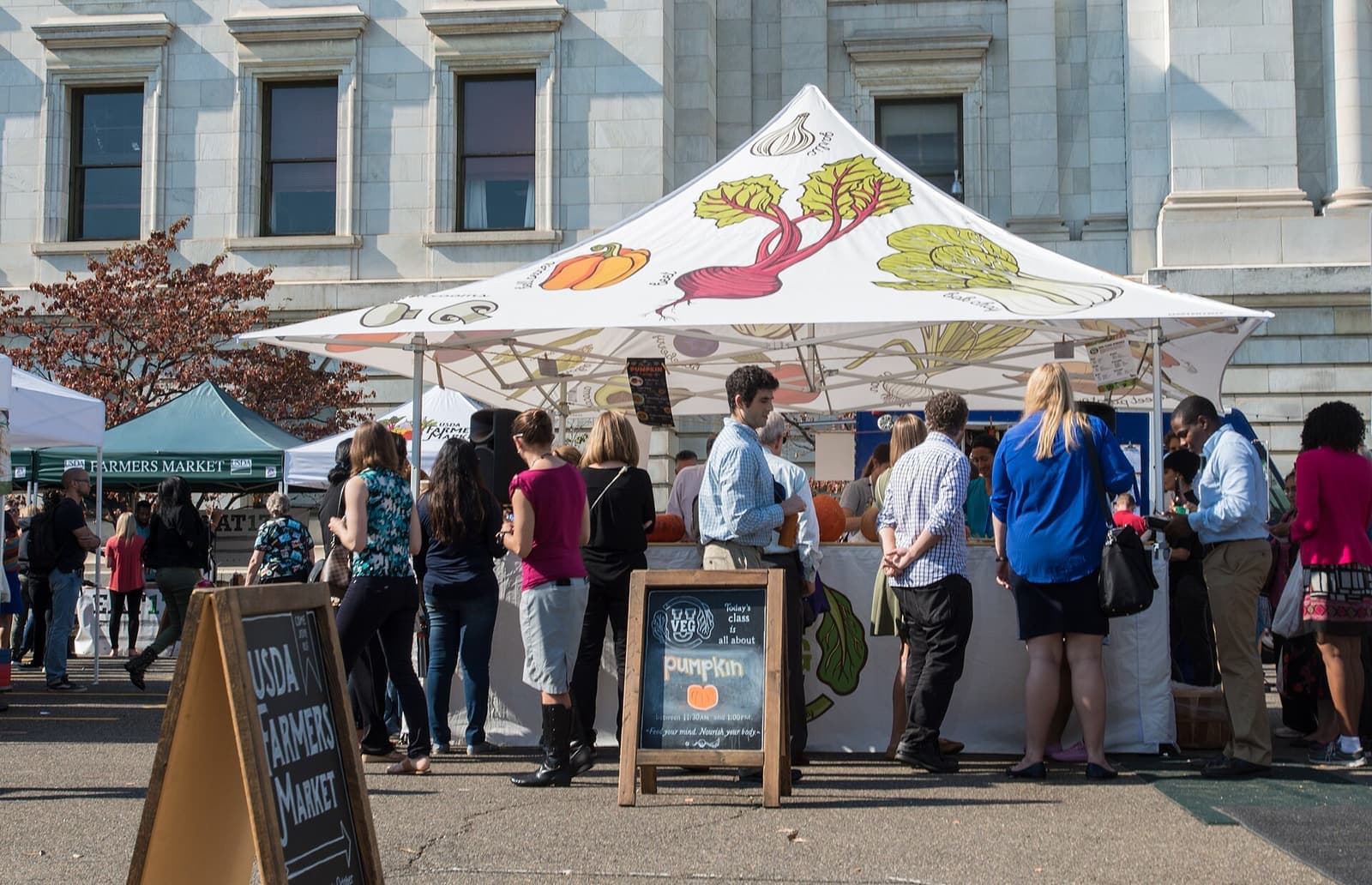 A farmers market