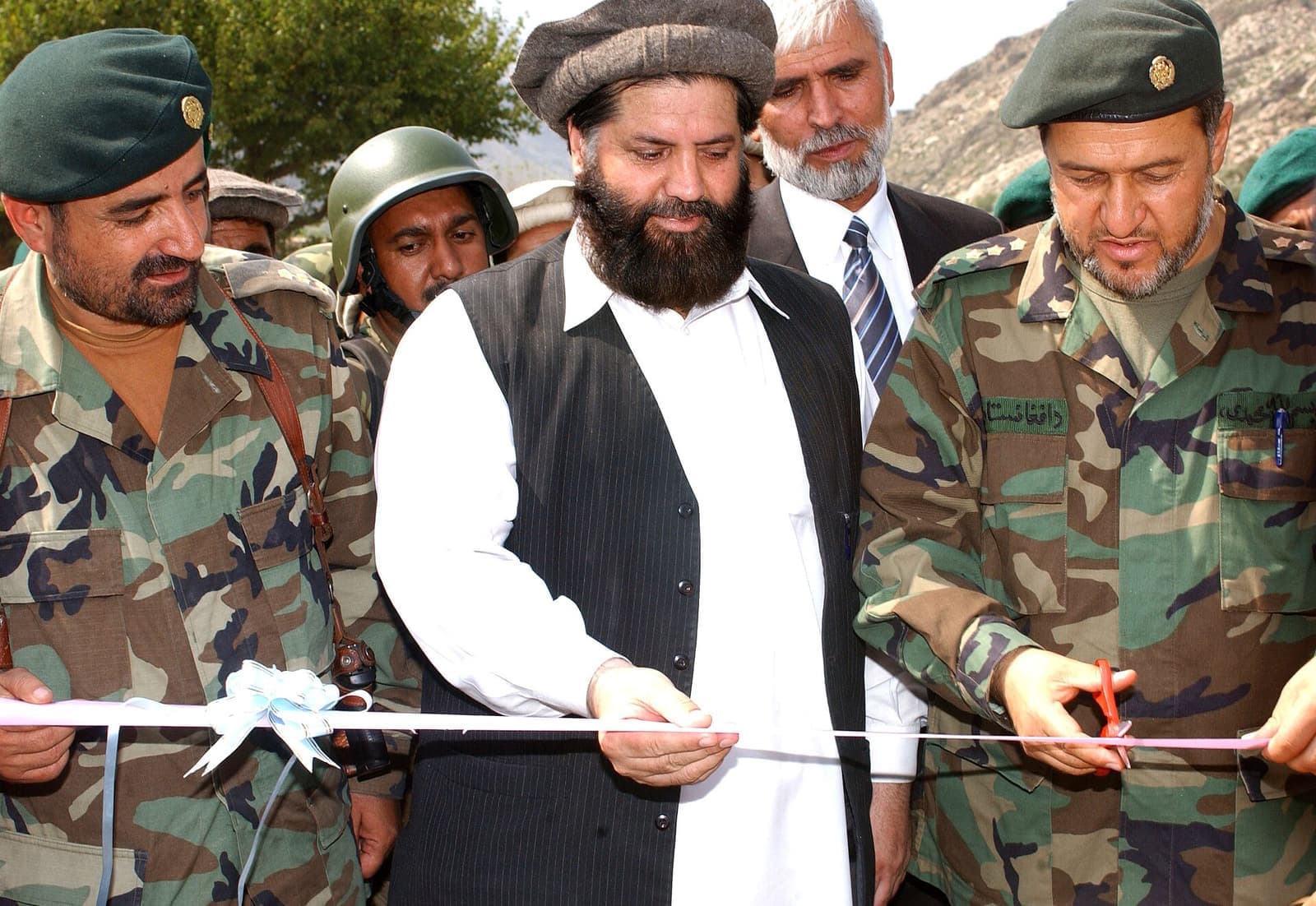 A ribbon-cutting ceremony