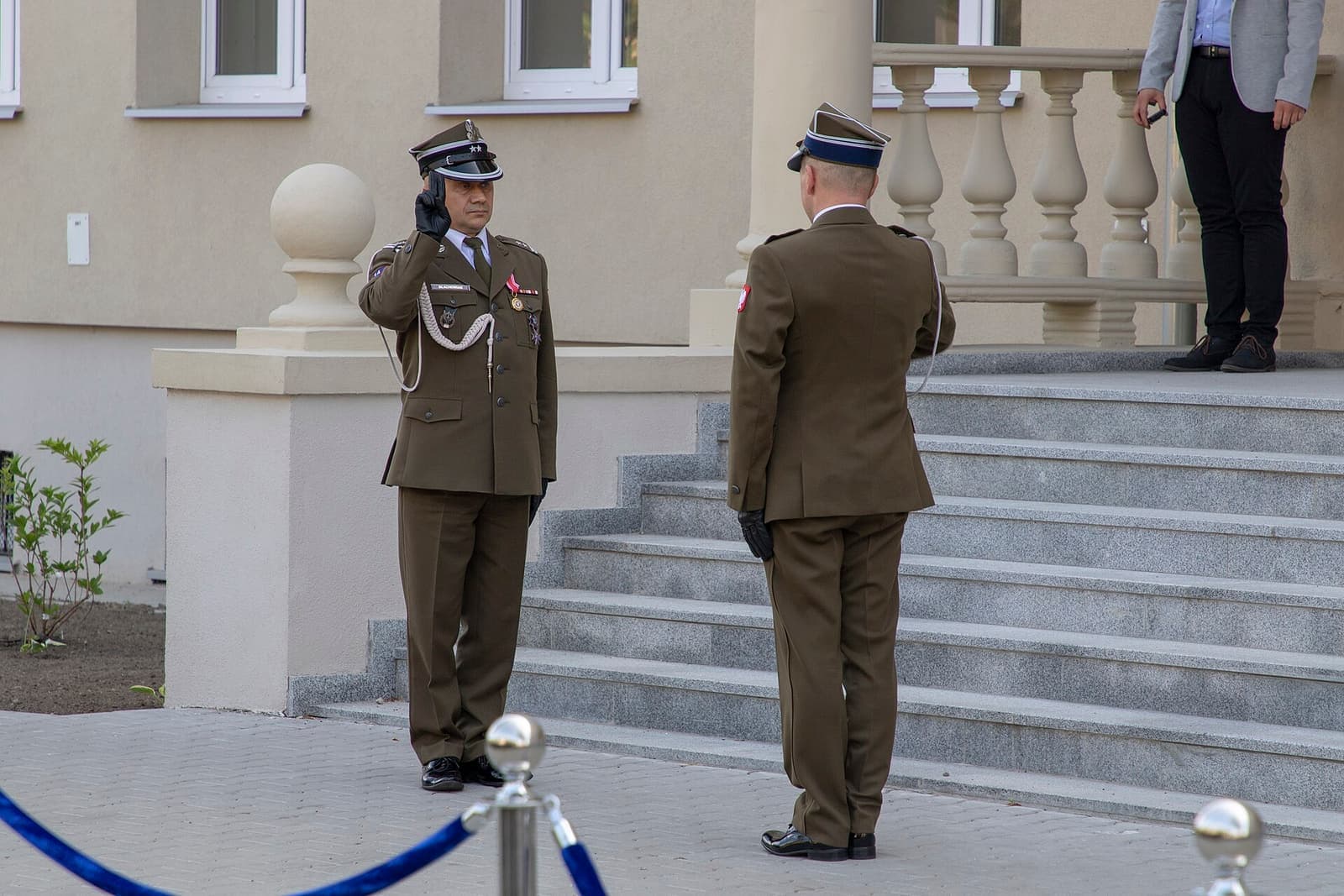 A ribbon-cutting ceremony