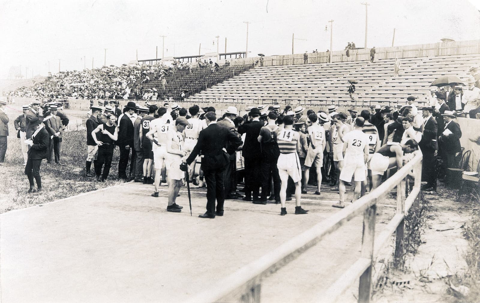 Runners at the start of a race