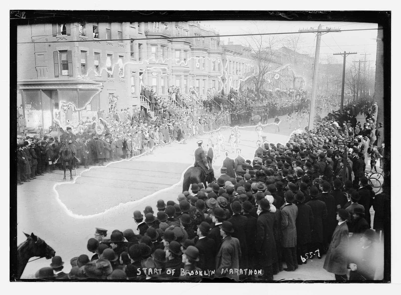 Runners at the start of a race