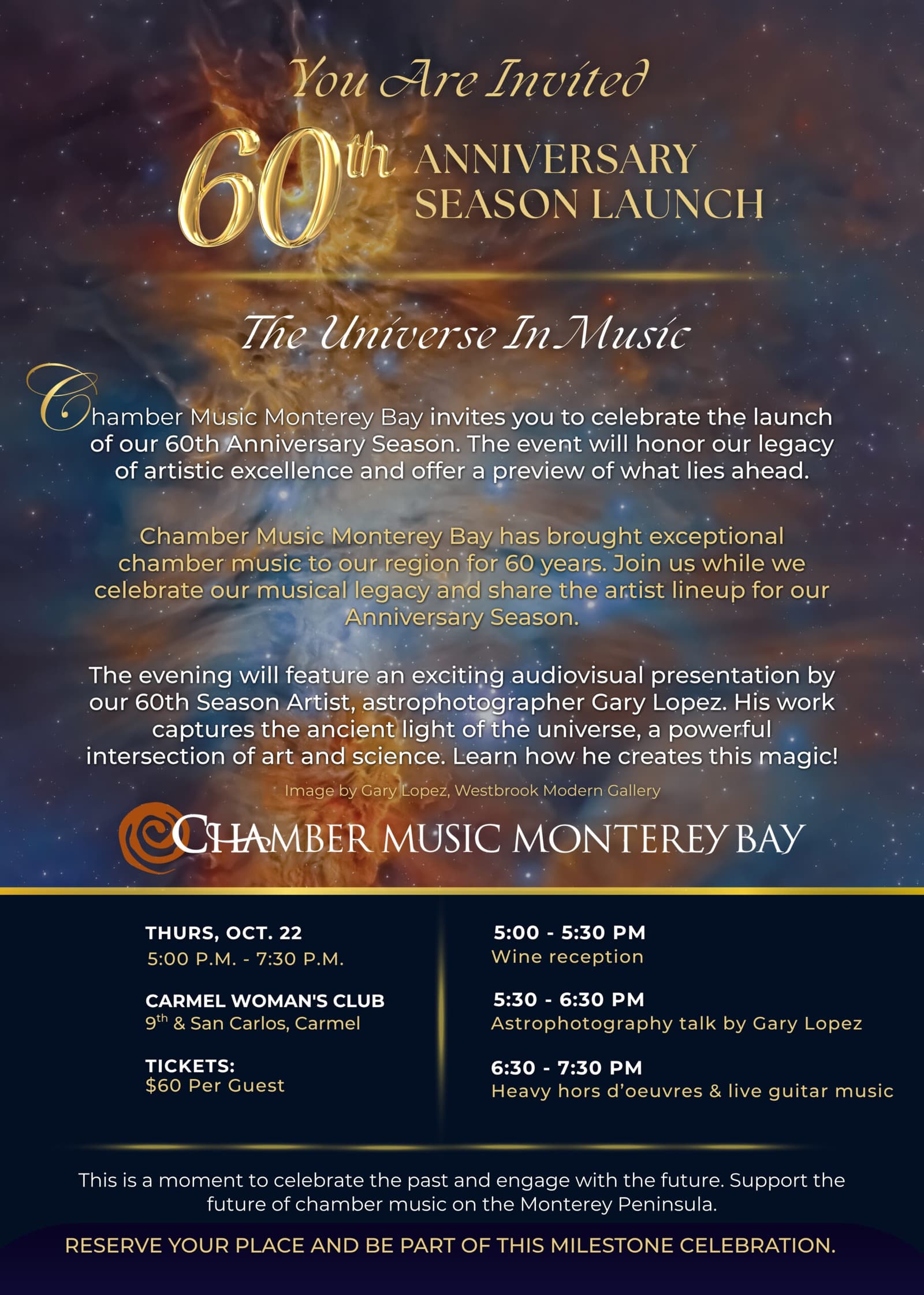 Celebrate 60 Years of Chamber Music Monterey Bay