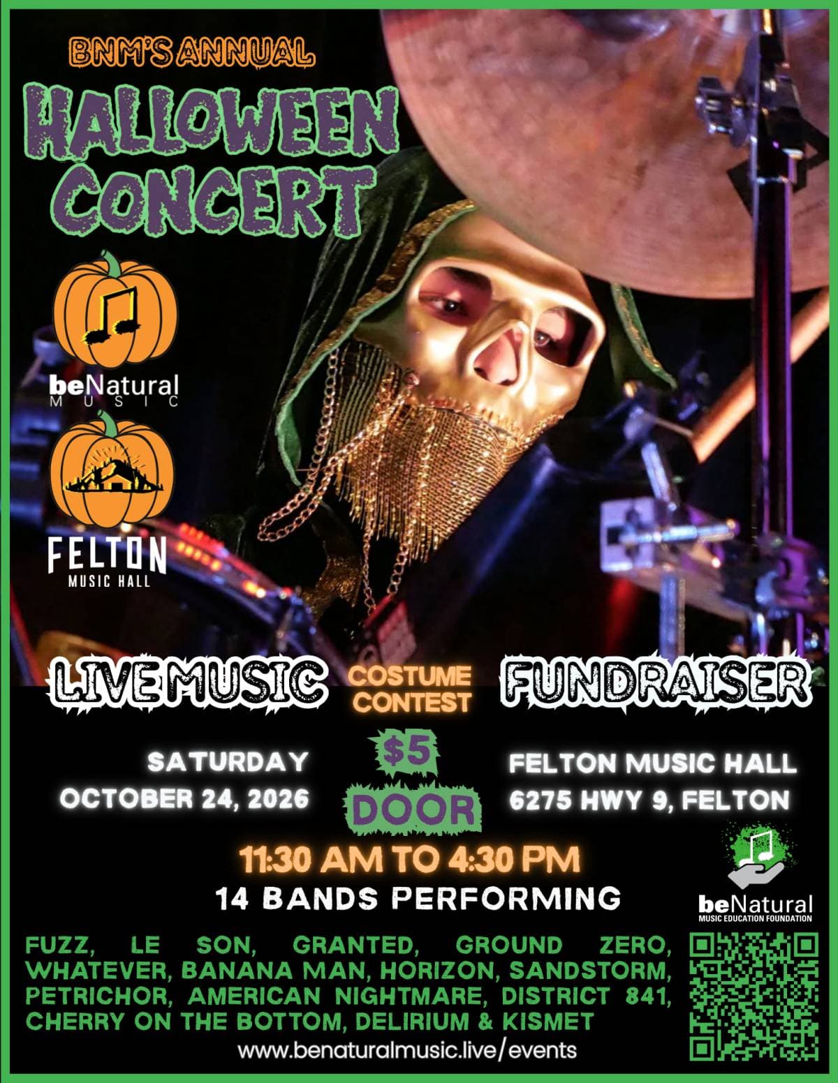 Be Natural Music's Annual Halloween Concert